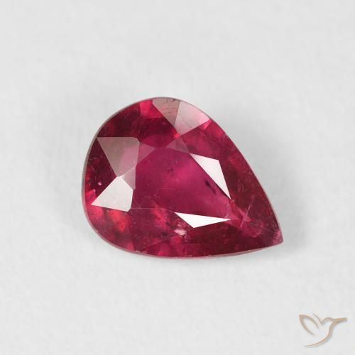 Rubi Jam Red Natural 1.26ct, Formato de pêra, VS-SI