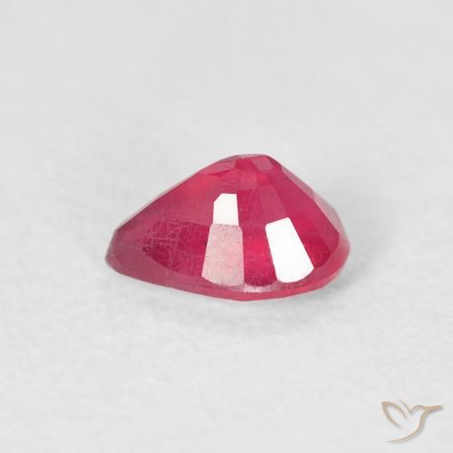 Rubi Jam Red Natural 0.63ct, Formato de pêra, VS-SI