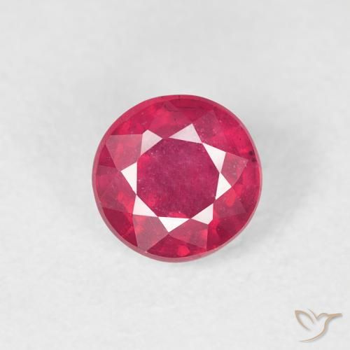 0.85ct Natural Vermelho rosado Rubi, Redondo, VS