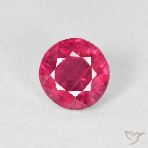 0.74ct Natural Vermelho rosado Rubi, Redondo, VS