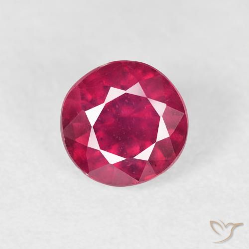 1.04ct Natural Carmesim Profundo Rubi, Redondo, VS