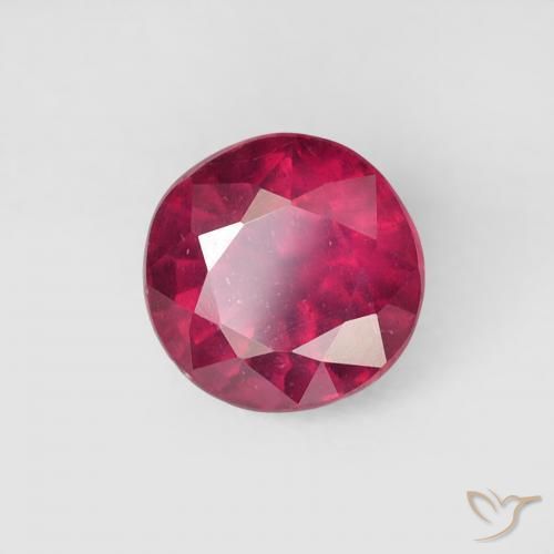 Rubi Carmesim Profundo Natural 1.04ct, Redondo, VS