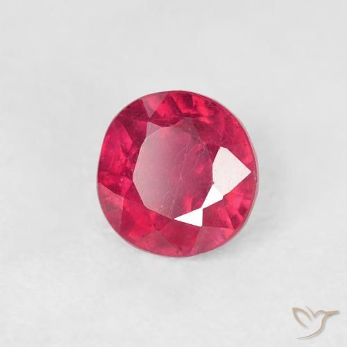 Rubi vermelho médio Natural 0.90ct, Redondo, VS