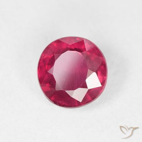 Rubi vermelho médio Natural 0.89ct, Redondo, VS