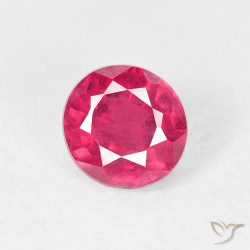 0.89ct Natural rosa avermelhado Rubi, Redondo, VS