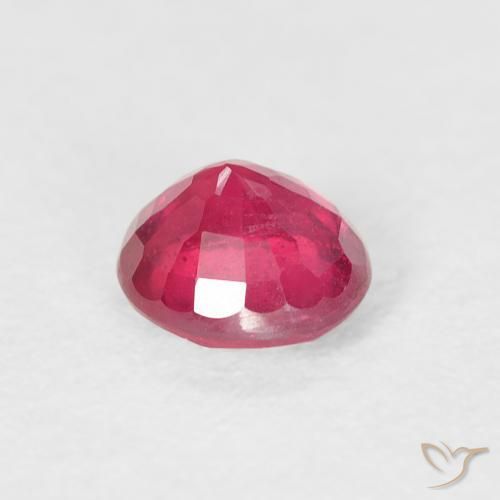 Rubi vermelho médio Natural 0.79ct, Redondo, VS
