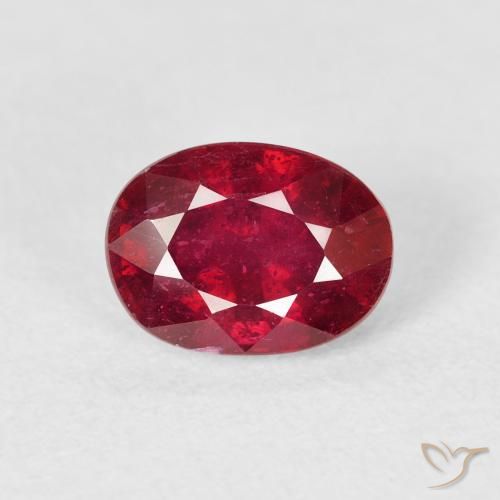 2.17ct Natural Vermelho escuro Rubi, oval, VS-SI