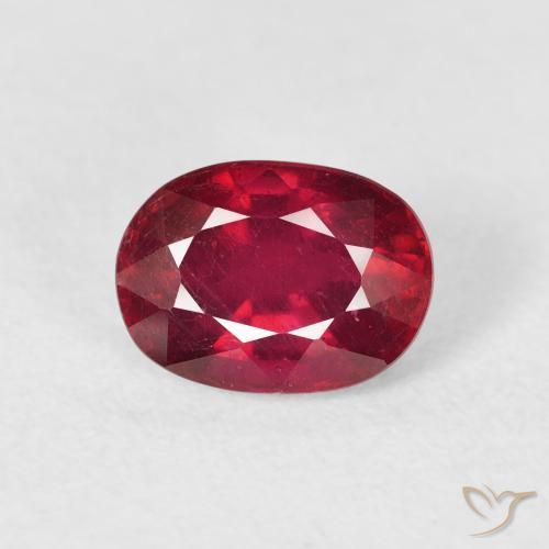 2.17ct Natural Vermelho escuro Rubi, oval, VS