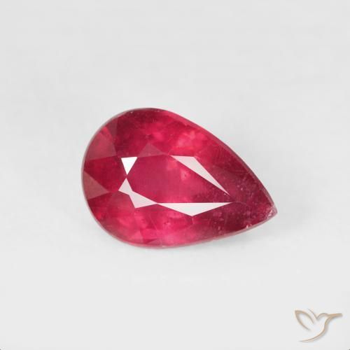 Rubi Jam Red Natural 1.21ct, Formato de pêra, VS-SI