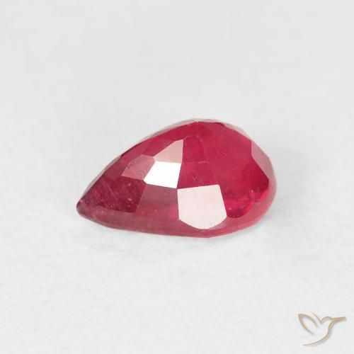 Rubi Jam Red Natural 1.21ct, Formato de pêra, VS-SI