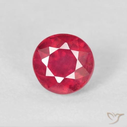 0.96ct Natural Jam Red Rubi, Redondo, VS