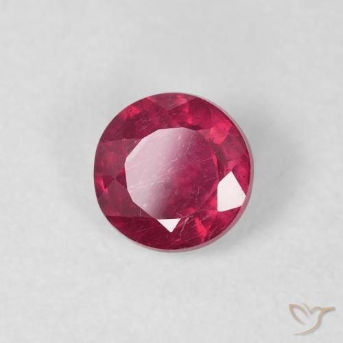 Rubi vermelho médio Natural 0.81ct, Redondo, VS