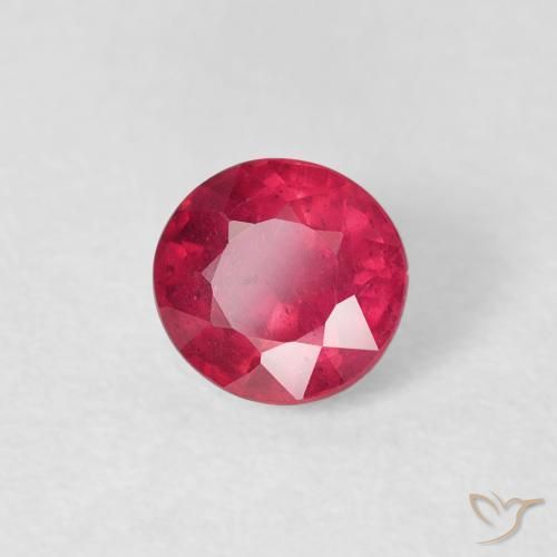 Rubi vermelho médio Natural 0.83ct, Redondo, VS