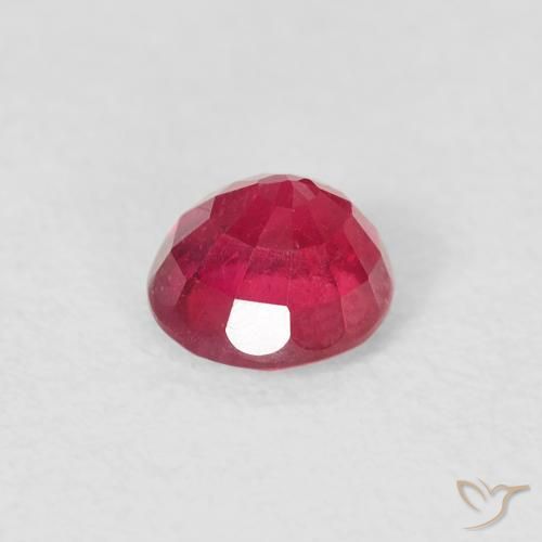 Rubi vermelho médio Natural 0.83ct, Redondo, VS