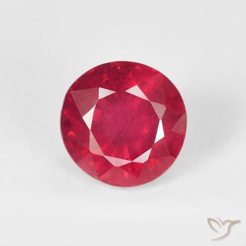 1.46ct Natural vermelho médio Rubi, Redondo, VS