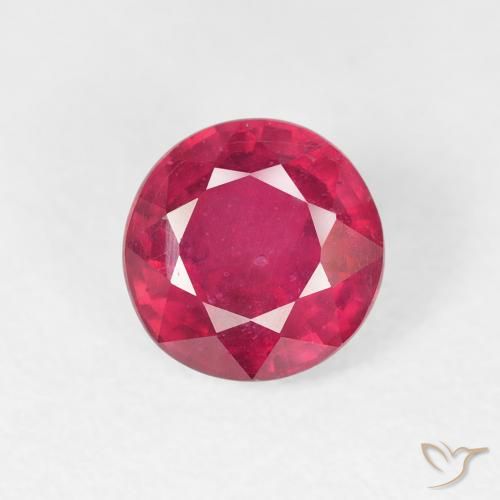 1.44ct Natural vermelho médio Rubi, Redondo, VS