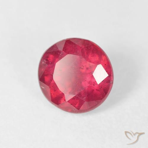 Rubi vermelho médio Natural 1.26ct, Redondo, VS