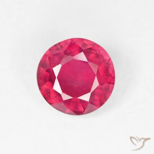 1.06ct Natural vermelho médio Rubi, Redondo, VS