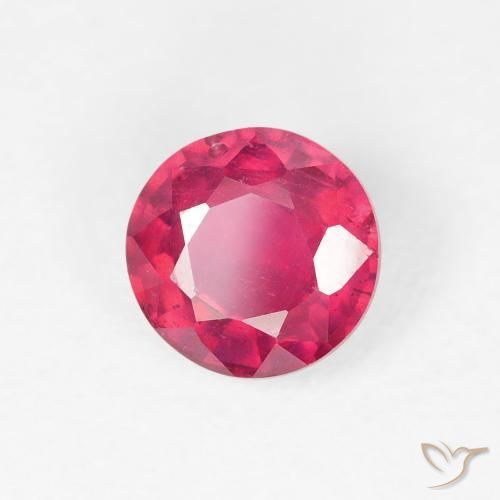 Rubi vermelho médio Natural 1.06ct, Redondo, VS