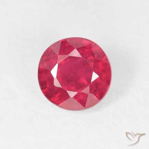 0.93ct Natural Vermelho rosado Rubi, Redondo, VS