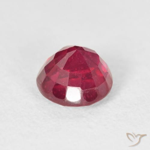 Rubi Luz vermelha Natural 1.37ct, Redondo, VS