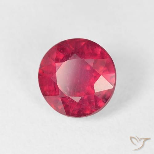 Rubi Carmesim Profundo Natural 1.65ct, Redondo, VS
