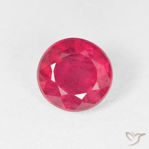 1.34ct Natural Vermelho rosado Rubi, Redondo, VS