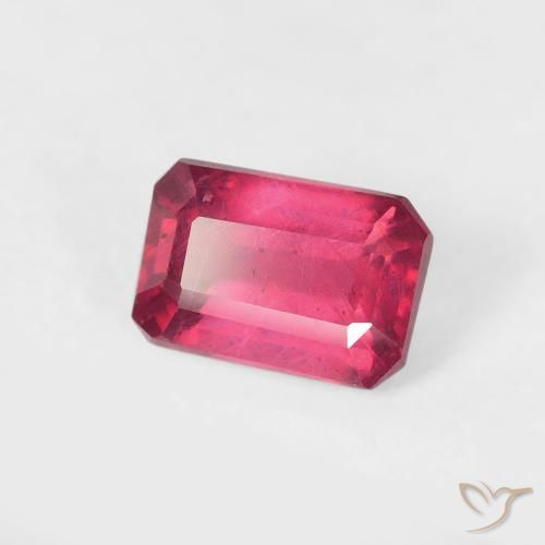 Rubi Luz vermelha Natural 1.00ct, Corte Octógono / Esmeralda, VS