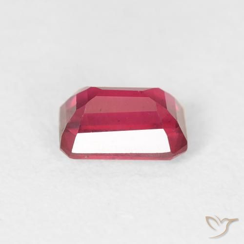 Rubi Luz vermelha Natural 1.00ct, Corte Octógono / Esmeralda, VS