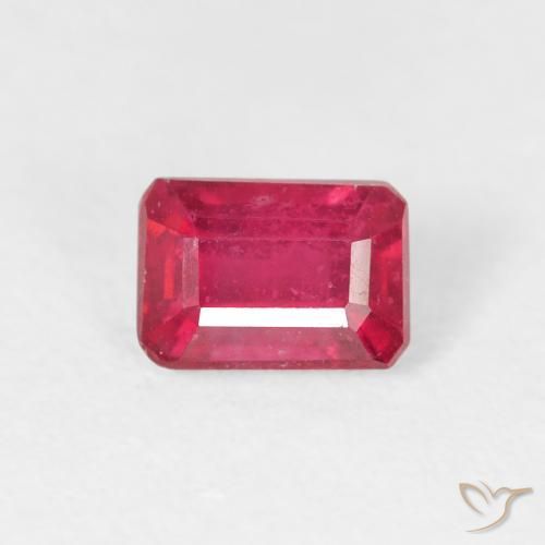 1.05ct Natural Carmesim Profundo Rubi, Corte Esmeralda, VS