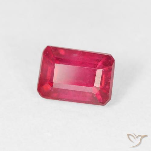 Rubi Carmesim Profundo Natural 1.05ct, Corte Octógono / Esmeralda, VS