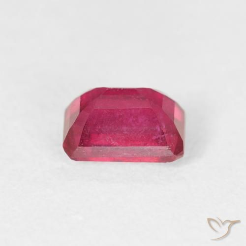 Rubi Carmesim Profundo Natural 1.05ct, Corte Octógono / Esmeralda, VS