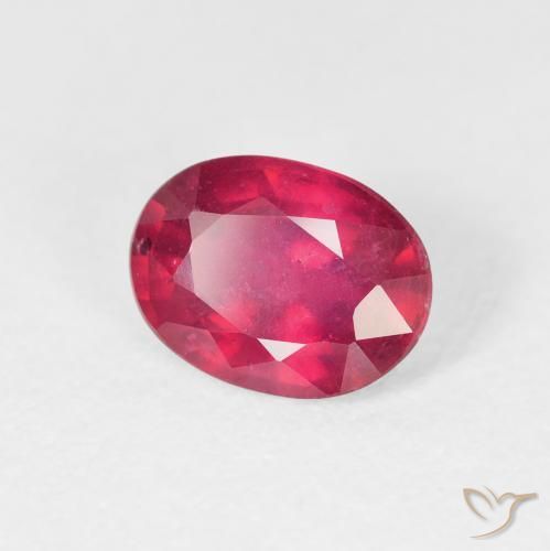 Rubi Rosa Avermelhado Profundo Natural 1.86ct, oval, VS