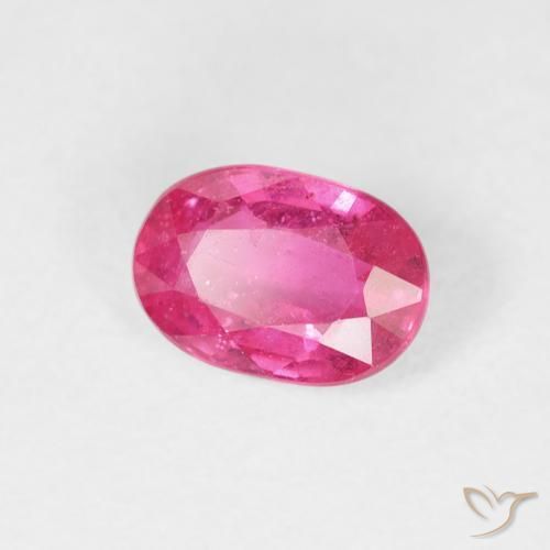 Rubi Vermelho rosado Natural 1.11ct, oval, VS