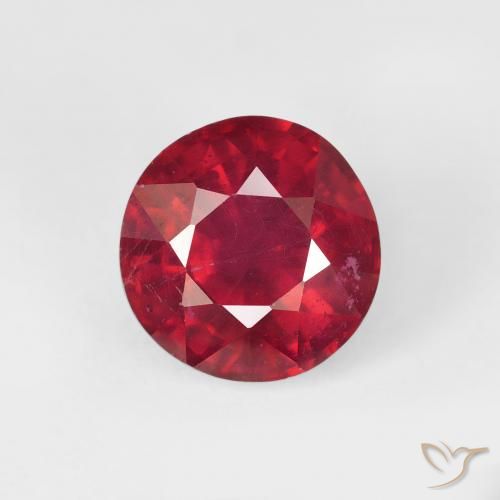 3.50ct Natural Carmesim Profundo Rubi, Redondo, VS-SI