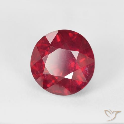 Rubi Carmesim Profundo Natural 3.50ct, Redondo, VS-SI