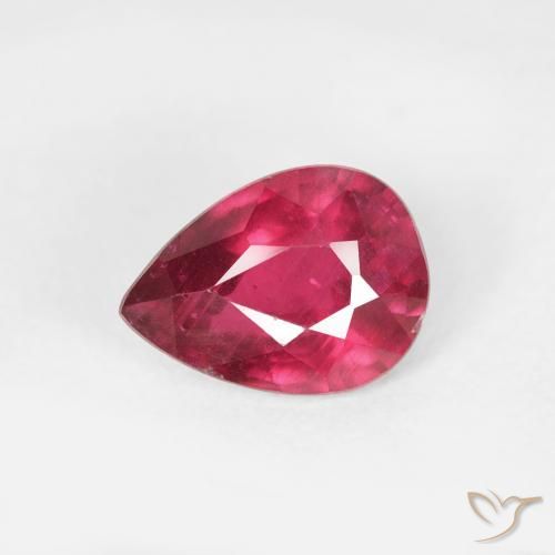 1.04ct Natural Vermelho rosado Rubi, Formato de pêra, VS-SI