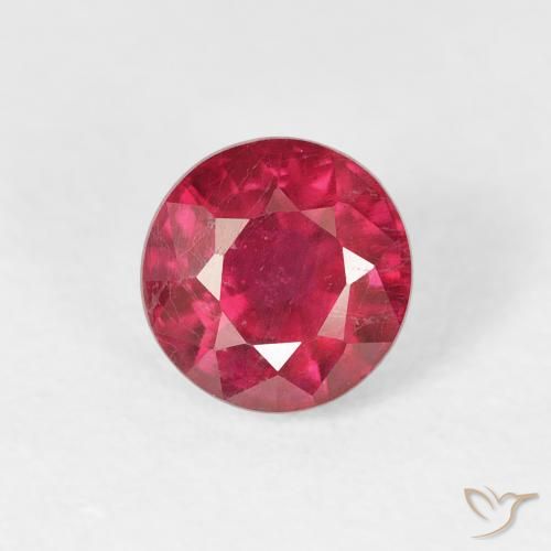 1.45ct Natural vermelho médio Rubi, Redondo, VS-SI