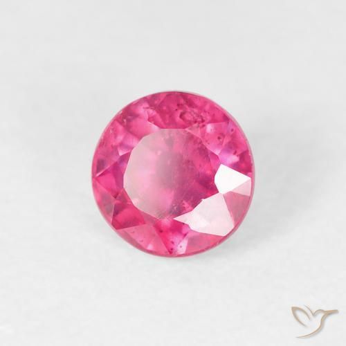 Rubi rosa médio Natural 0.87ct, Redondo, VS