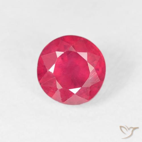 0.84ct Natural Rosa Intenso Rubi, Redondo, VS
