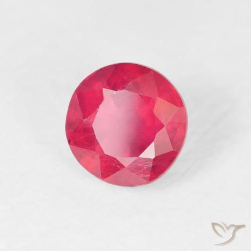 Rubi Rosa Intenso Natural 0.84ct, Redondo, VS