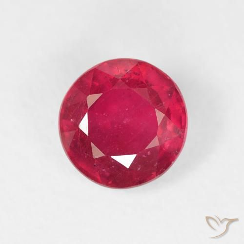 1.20ct Natural vermelho médio Rubi, Redondo, VS