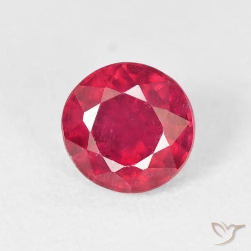 1.40ct Natural Jam Red Rubi, Redondo, VS