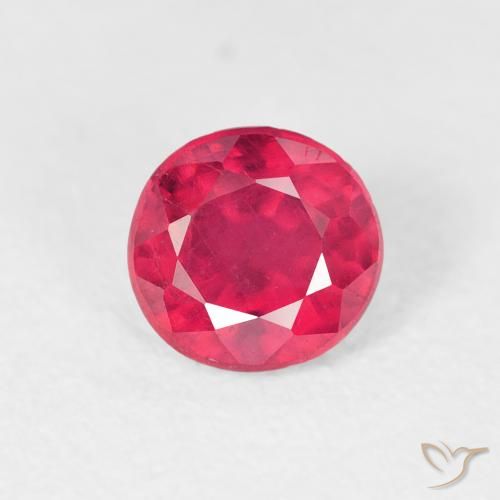 1.06ct Natural Rosa quente Rubi, Redondo, VS