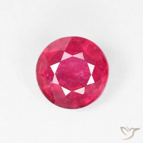 0.81ct Natural Rosa Intenso Rubi, Redondo, VS