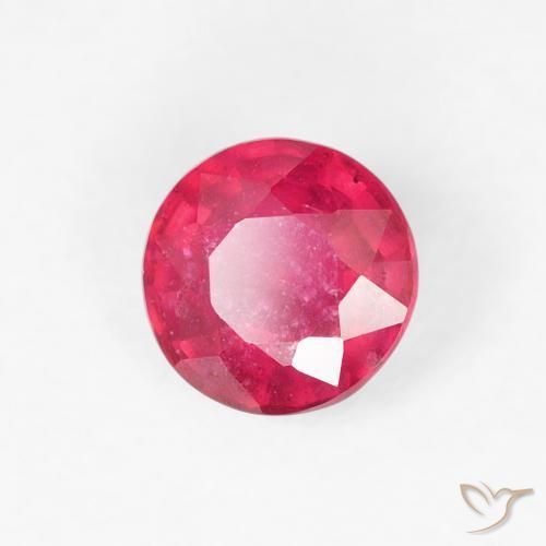Rubi Rosa Intenso Natural 0.81ct, Redondo, VS