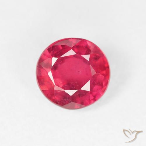 0.95ct Natural Rosa Intenso Rubi, Redondo, VS