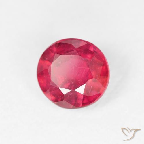 Rubi Rosa Intenso Natural 0.95ct, Redondo, VS