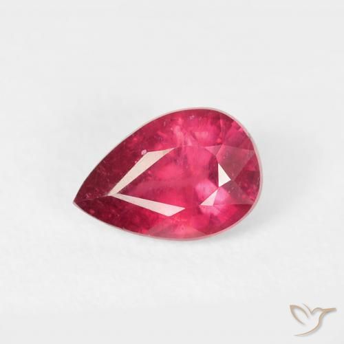 0.94ct Natural Carmesim Profundo Rubi, Formato de pêra, VS-SI