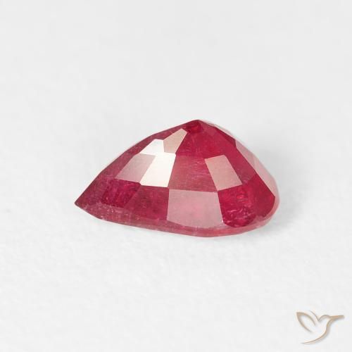 Rubi Jam Red Natural 0.82ct, Formato de pêra, VS-SI